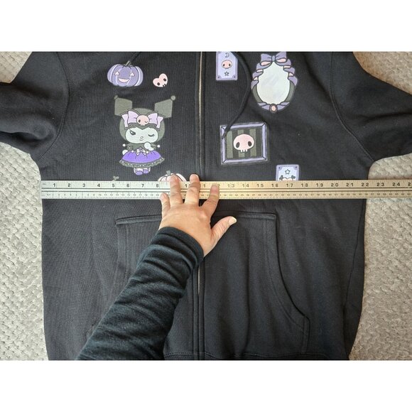 NWT Sanrio Kuromi Haunted Mansion Black Full-Zip Hoodie Hot Topic Exclusive L - Picture 3 of 6